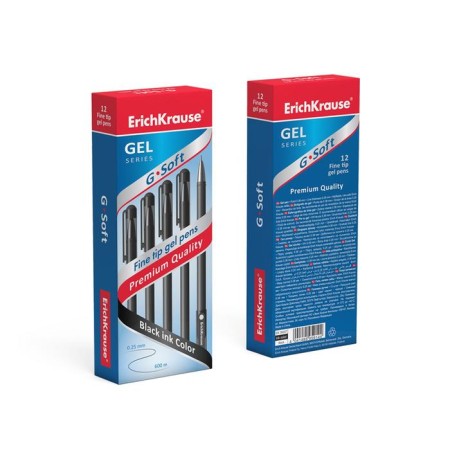 Gel handle Erichkrause G-Soft, with Soft Touch coating, black ink, node 0.38 mm, continuous line length is up to 600 meters-7