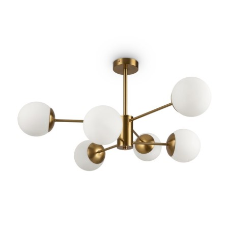 Suspended lamp 60W, 6he27, 40x79 cm, brass