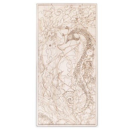 Wooden puzzle - Coloring "Sea Horse"-2