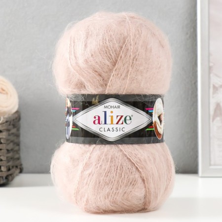 Yarn "Mohair Classic" 25% moher, 24% wool, 51% acrylic 200m/100g (67 milk-beige)