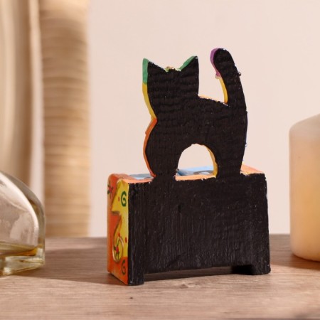 Wooden calendar "kitten" 7x4x10 cm mix (2 languages)-1