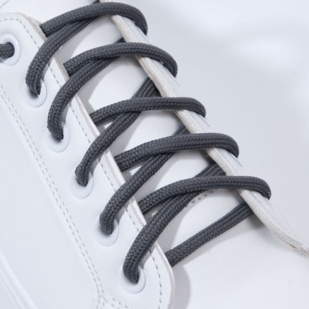 Shoes for shoes, steam, round, d = 5 mm, 110 cm, dark gray color-1