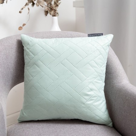 Decorative pillow, size 40x40cm, green color, mixture
