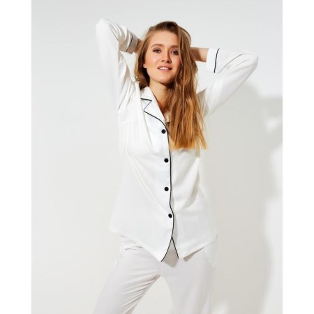 Female pajamas (shirt, trousers) minku: Light Touch color white, rr 54-4