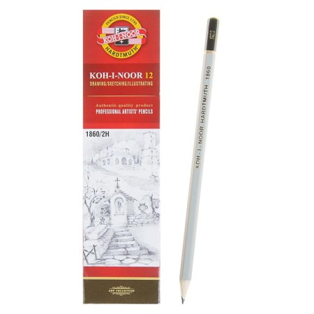 Chernographic pencil 2.0 mm, KOH-I-NOOR Gold Star 1860 2H, L = 175 mm