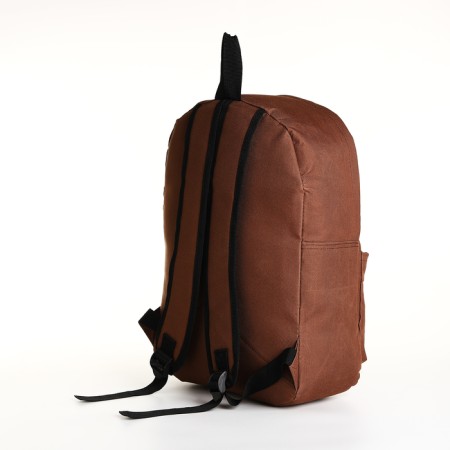 Youth backpack with lightning, external pocket, brown color-3