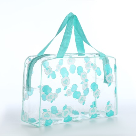 Lightning cosmetic bag, green color