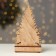 New Year's decor with backlight "Christmas trees and a deer with a bell" 6 × 4 × 23 cm, red