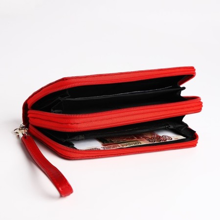 Women's wallet with lightning, red color-3