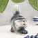 Souvenir "cat", sedentary, striped dark, gzhel