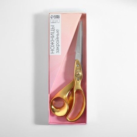 Cliped Premium scissors, mowed blade, 10 ", 25 cm, gold color-4