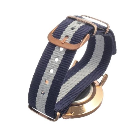 Women's watch quartz women "Geneva", white dial, strap textile-1
