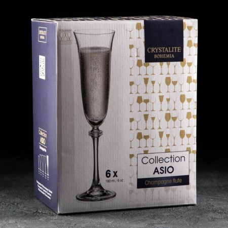 A set of glasses for champagne ASIO, 190 ml, 6 pcs-1