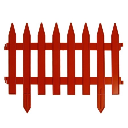 Decorative fence, 35 × 210 cm, 5 sections, plastic, terracotta, Gotika, Greengo-7