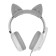 AKZ D52 headphones, wired, full -size, microphone, overhead ears, RGB, 1.75 m, white