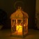 Nightlight "Lanter 2" LED from batteries 3HAAA White with a golden patina 11x11x21.5 cm