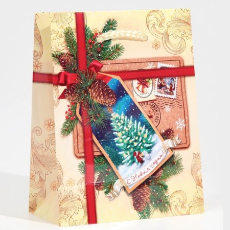 Laminated vertical package “Happy New Year!”, S 11.5 x 14.5 x 5.5 cm, New Year-2