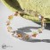 Bracelet "Shine" flowers, color gasoline