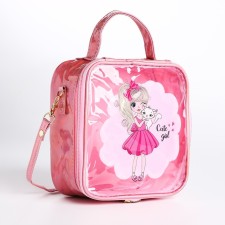 Bag's bag with lightning, pink color