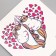 Tattoo on the body color "Unicorns with hearts" 6x6 cm