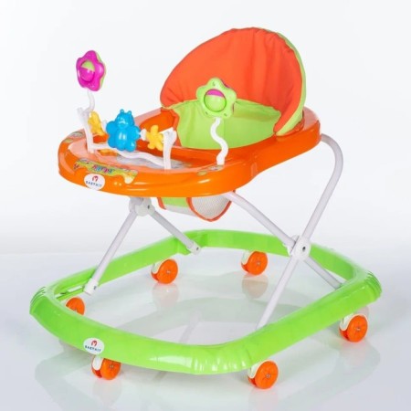 Walks Jolly Ride BW110, 7 wheels, with sound effects, plastic wheels, orange color