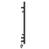 Two -heated towel rail Laris Astor ChKCh12, 350x900 mm, 12 crossbars, left, black
