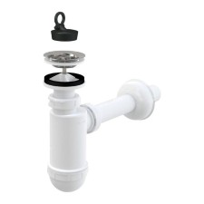 Alcaplast a410 siphon, for the washbasin, a diameter of 32 mm, with a stainless sector, diameter 63 mm
