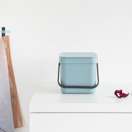 Garbage bucket Brabantia Sort & Go, built -in, mint color, 6 liters-10