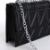 Women's bag on the valve, 22x15x6 cm, black color