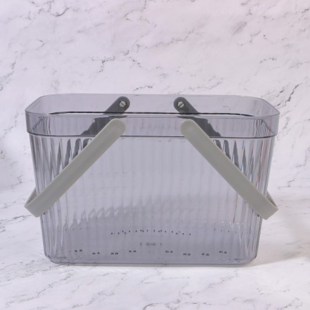 Organizer for storage, a basket with handles, 1 section, 27 × 17 × 16.5 cm, translucent color/mix-6
