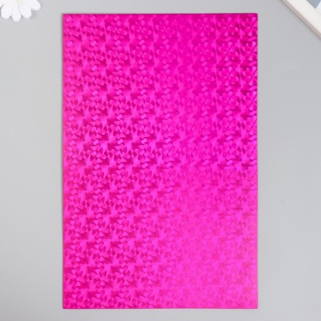 Foamiran hologram "bright pink" 1.8 mm set of 5 sheets 20x30 cm-3