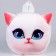 Baby backpack for a girl "cat", plush, white color