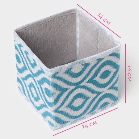 The storage box "Laguna", 14 × 14 × 14 cm, turquoise color-2