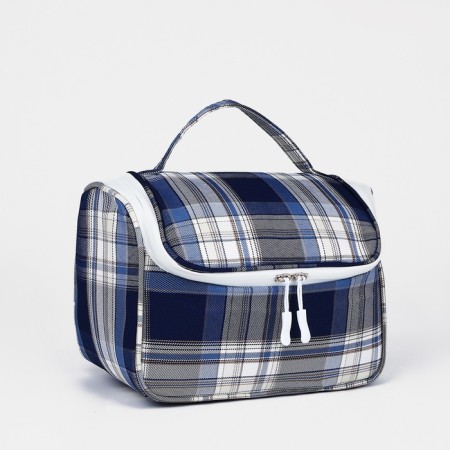 Lightning cosmetic bag, blue/gray color