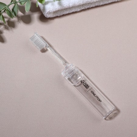 Toothbrush, folding, 16 cm, transparent color-1