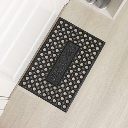 Rug of harassed cellular shares, 39.5 × 59 cm, black color-4