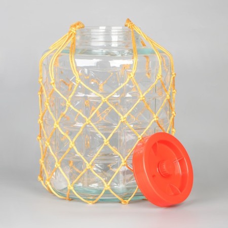 Glass jar, with a hole for a hydraulic plant, 25 l, color mix-2