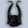 Carnival headdress with curved horns, black color