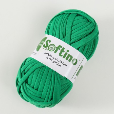 Knitted yarn 100% cotton "Lentino mini" 100 g 40 m color 18 grass