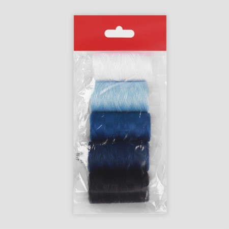 Set of threads 40LS, 200 m, 5 pcs, color blue spectrum-1