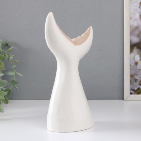 Souvenir Ceramics "Big Tail of the Whale" Sand-white 13.8x8x22.6 cm-1