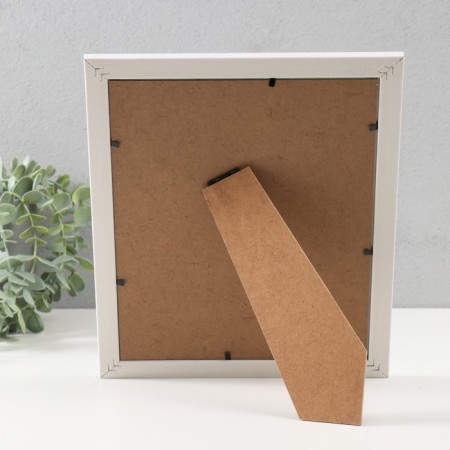 Photo frame plastic 20x25 cm "Double braid" silver with holographia 23.4x28.5 cm-3