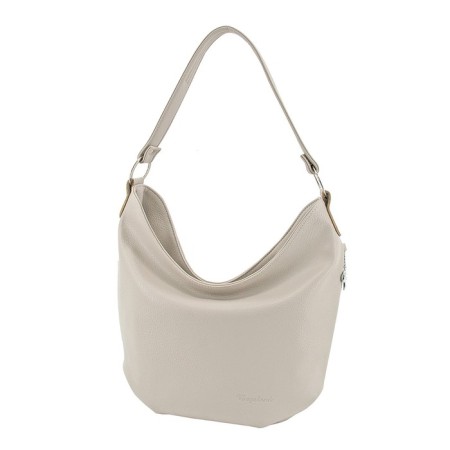 Female bag, artificial leather, beige 40x10x29 cm