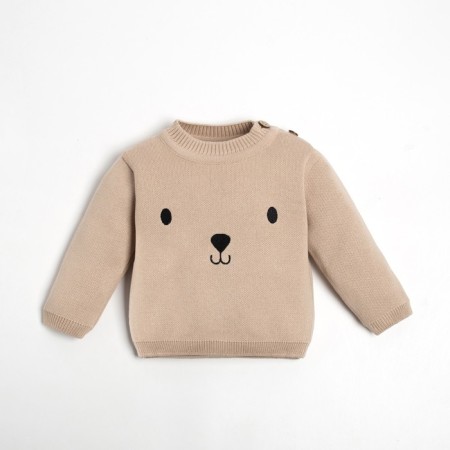Jumper knitted baby I “Bear” Growth 68-74 cm