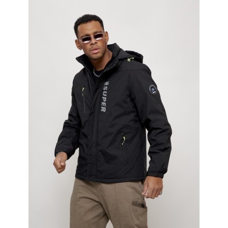 Sports male jacket, size 56, black color-6
