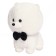 Soft toy "dog bishop", white color, 23 cm
