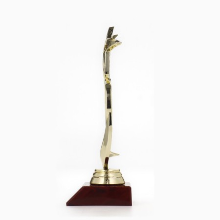 The figure on the graduation "graduate", gold, red stand, 18 x 6 x 6.5 cm.-4