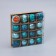 Set of balls plastic D-6 cm, 16 pcs "vintage" blue
