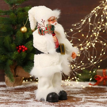 Santa Claus "in a fur white suit, with a bag" moves, 20x40 cm-3
