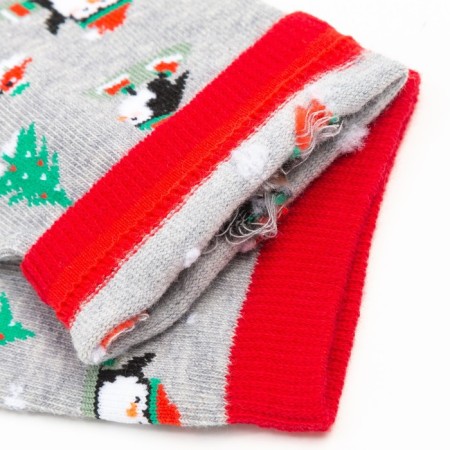 Women's socks "Penguin", light gray color, size 23-25-3